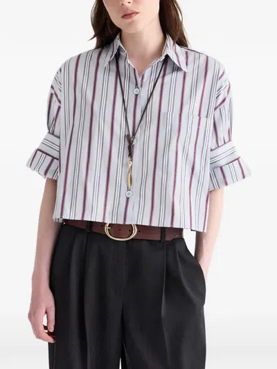 Twp Next Ex Striped Shirt In Blue