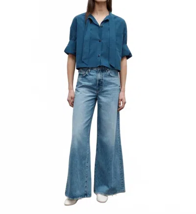 Twp Next Ex With Tie Shirt In Blue Wing Teal In Multi