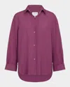 Twp Next Morning Button-front Shirt In Purple