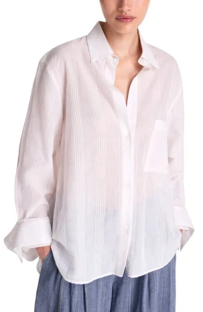 Twp Next Morning Button-up Shirt In Ivory