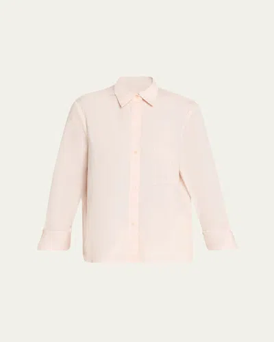 Twp Next Morning Button-front Shirt In Creme De Peche