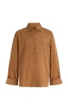 Twp Next Morning Cotton Shirt In Brown
