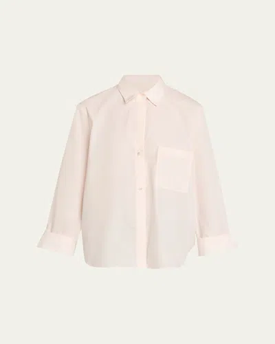 Twp Next Morning Oversized Cotton Shirt In Pink