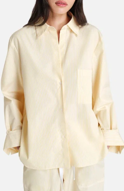 Twp Next Morning Stripe Cotton Button-up Shirt In Multi