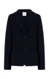Twp Nubby Cashmere-blend Blazer In Navy
