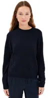 Twp Nubby Cashmere Boy Crew Midnight In Navy