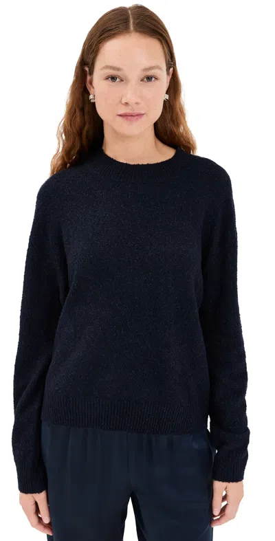 Twp Nubby Cashmere Boy Crew Midnight In Navy