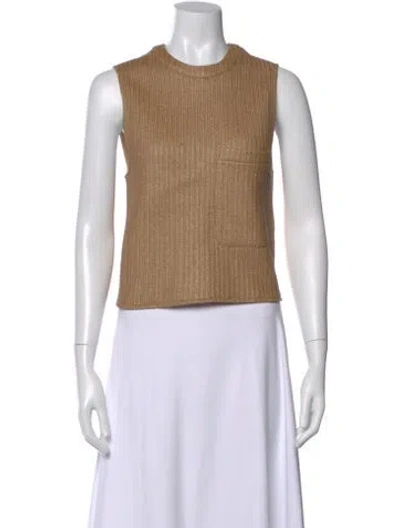 Pre-owned Twp Nylon Crew Neck Top In Neutral