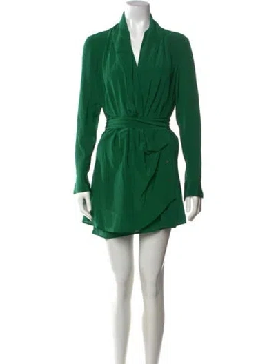 Pre-owned Twp Nylon Mini Dress In Green