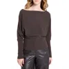 Twp Off The Shoulder Cashmere Sweater In Brown