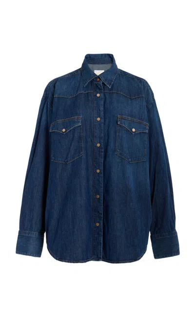 Twp Og Supersized Ranchers Denim Shirt In Blue