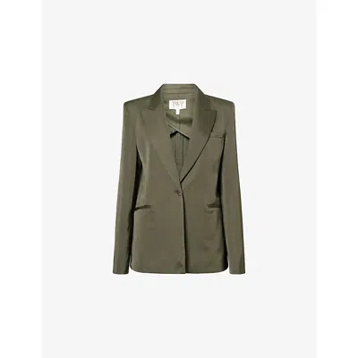 Twp Womens Rosin Boy Peak-lapel Linen-blend Blazer In Brown