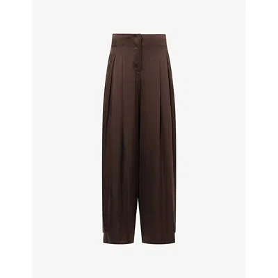 Twp Omens  Drew Wide-leg Stretch-silk Trousers