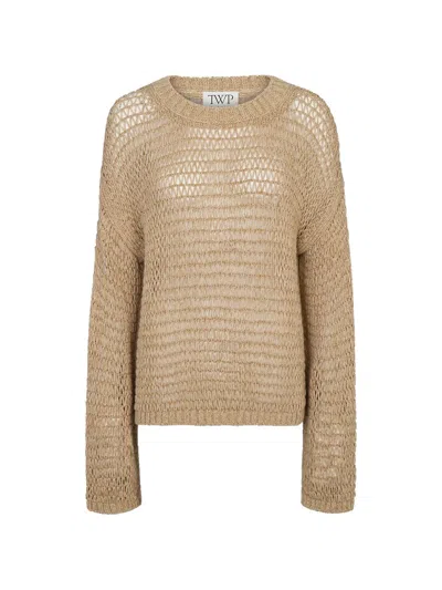 Twp Open Range Ribbed Hem Sweater In Brown
