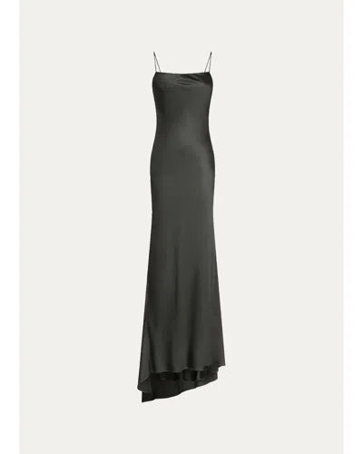 Twp Open-back Silk Maxi Slipdress In Rosin