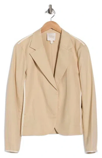Twp Oversize Linen & Cotton Blend Blazer In Brown