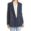 Twp Oversized Double Breasted Stretch Wool Blazer In Animal Print