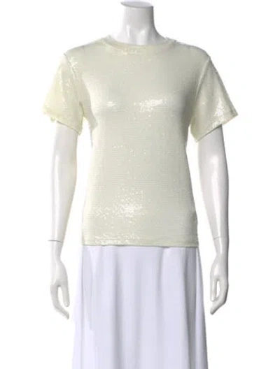 Pre-owned Twp Patterned Crew Neck Top In Neutral