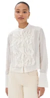 Twp Patti Button Down White In White