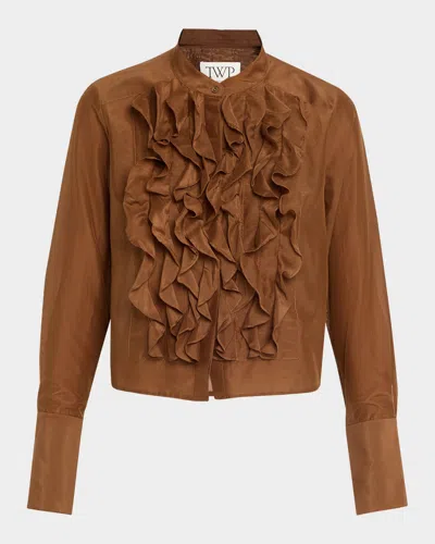 TWP PATTI RUFFLE BUTTON-FRONT SHIRT