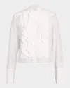 Twp Patti Ruffle Button-front Shirt In White