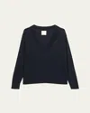 Twp Perfect Deep V Wool Sweater In Midnight