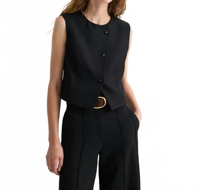 Twp Perry Compact Tux Suiting Vest In Black