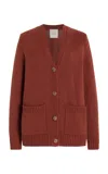 Twp Phoebe Cashmere Cardigan In Burgundy