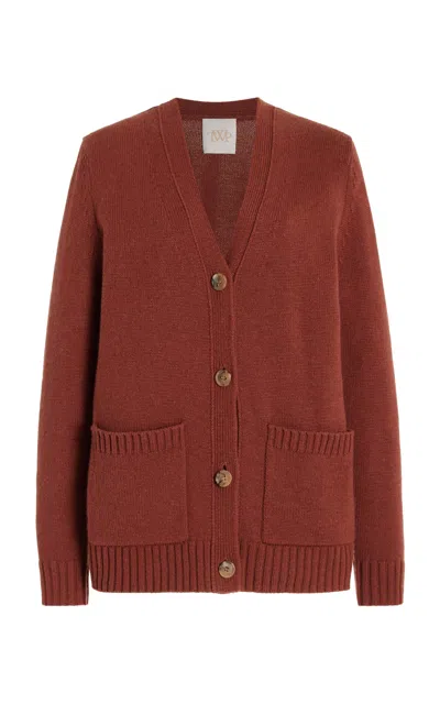 Twp Phoebe Cashmere Cardigan In Burgundy