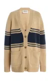 Twp Phoebe Varsity Cashmere Cardigan In Neutral