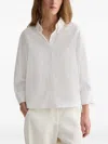 Twp Pinstripe-pattern Patch-pocket Shirt In White