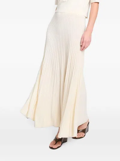 Twp Pleated Midi Skirt In Neutral
