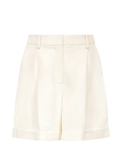 Twp Pleated Turn-up Shorts In Neutral