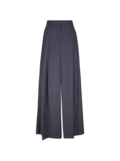 Twp Pleated Wide-leg Trousers In Blue