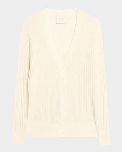 TWP POINTELLE-KNIT CARDIGAN