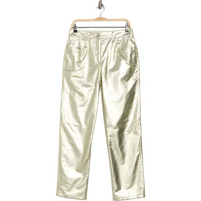 Twp Pony Boy Metallic Nonstretch Cotton Jeans In Light Gold