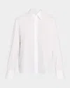 Twp Possetti Superfine Cotton Button-front Shirt In Neutral