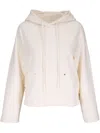 Twp Pouch-pocket Hoodie In White