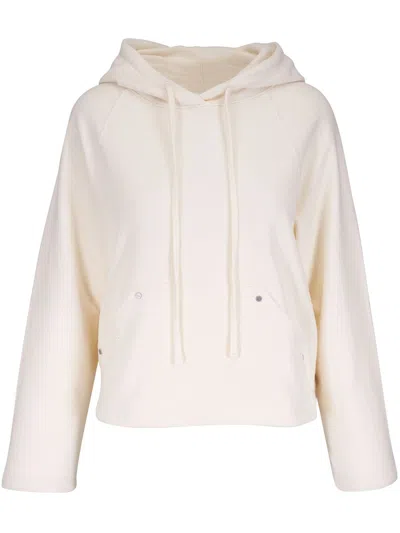 Twp Pouch-pocket Hoodie In White