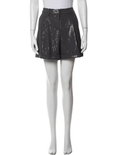 Pre-owned Twp Printed Mini Shorts In White