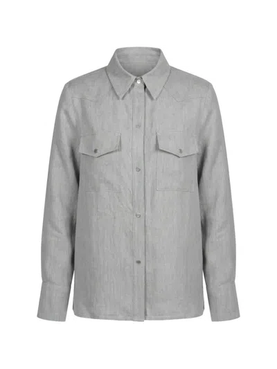 Twp Ranchers Daughter Western-yoke Shirt In Gray