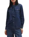 Twp Ranchers Daughter With Tie Top In Blue In Blue