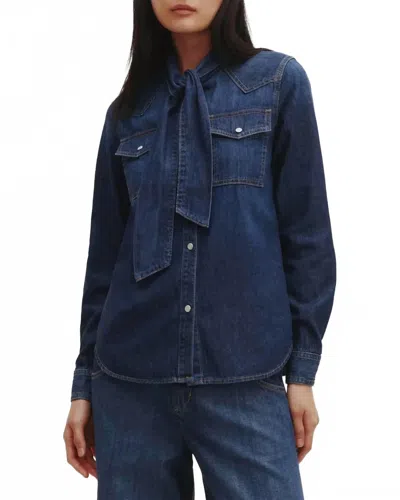 Twp Ranchers Daughter With Tie Top In Blue