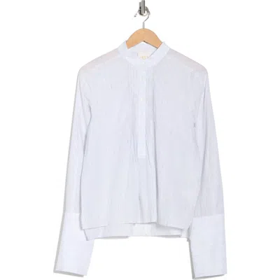 Twp Revelry Cotton & Linen Blend Shirt In White