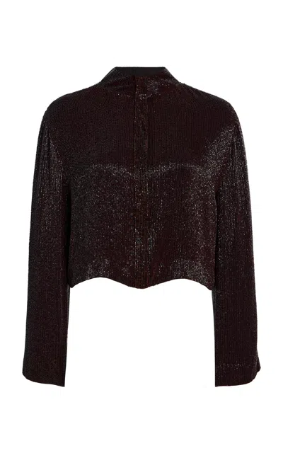Twp Reversible Silk Top In Brown