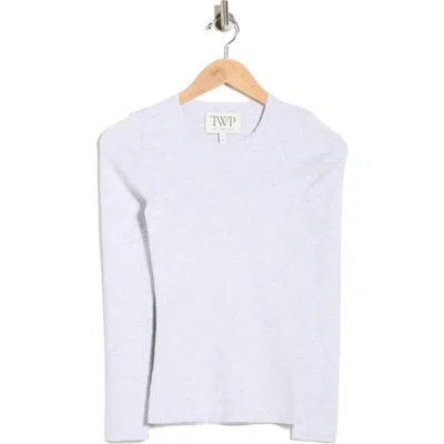 Twp Rib Knit Sweater In White