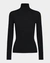 Twp Rib-knit Wool Turtleneck Sweater In Black