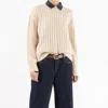 TWP RIBBED BOY SWEATER IN BLONDE