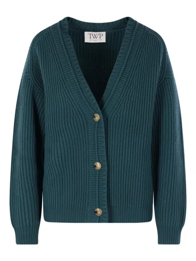 TWP RIBBED BUTTON CARDIGAN