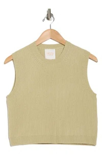 Twp Ribbed Cashmere Sweater Vest In Weird Yellow Green